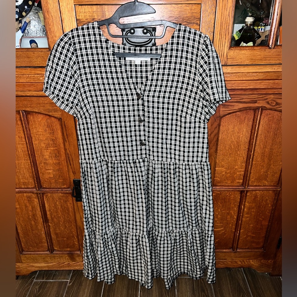 Loft Medium Checkered Dress